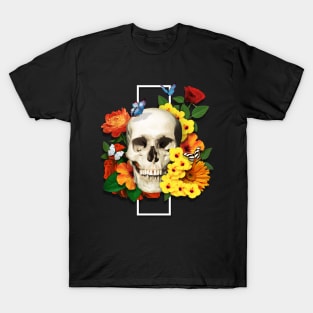 Vibrant Flowery Skull - Flowery Bones Series T-Shirt